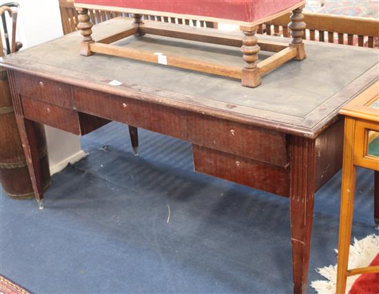 A mahogany desk, W.148cm